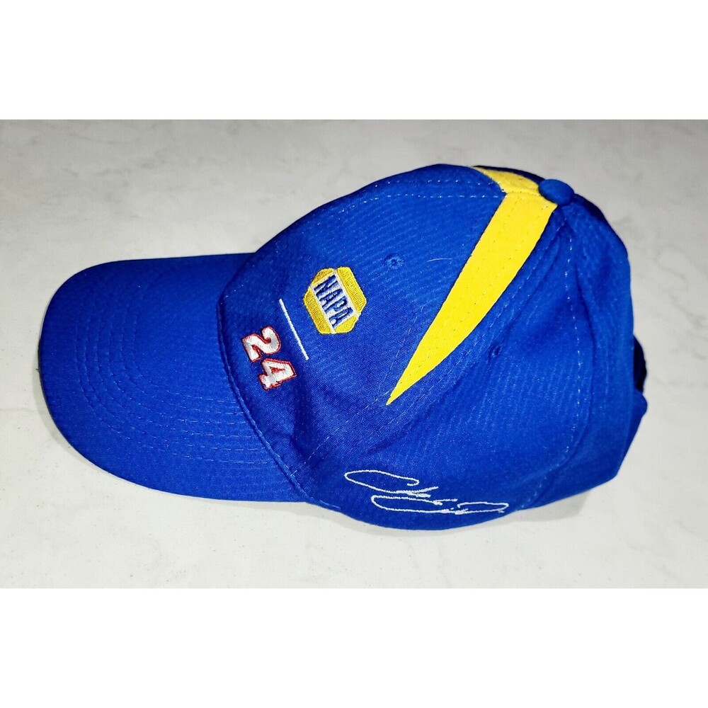 NAPA Racing Chase Elliott #24 Hendrick Motorsports Nascar Blue Strapback Cap Hat - Picture 3 of 12
